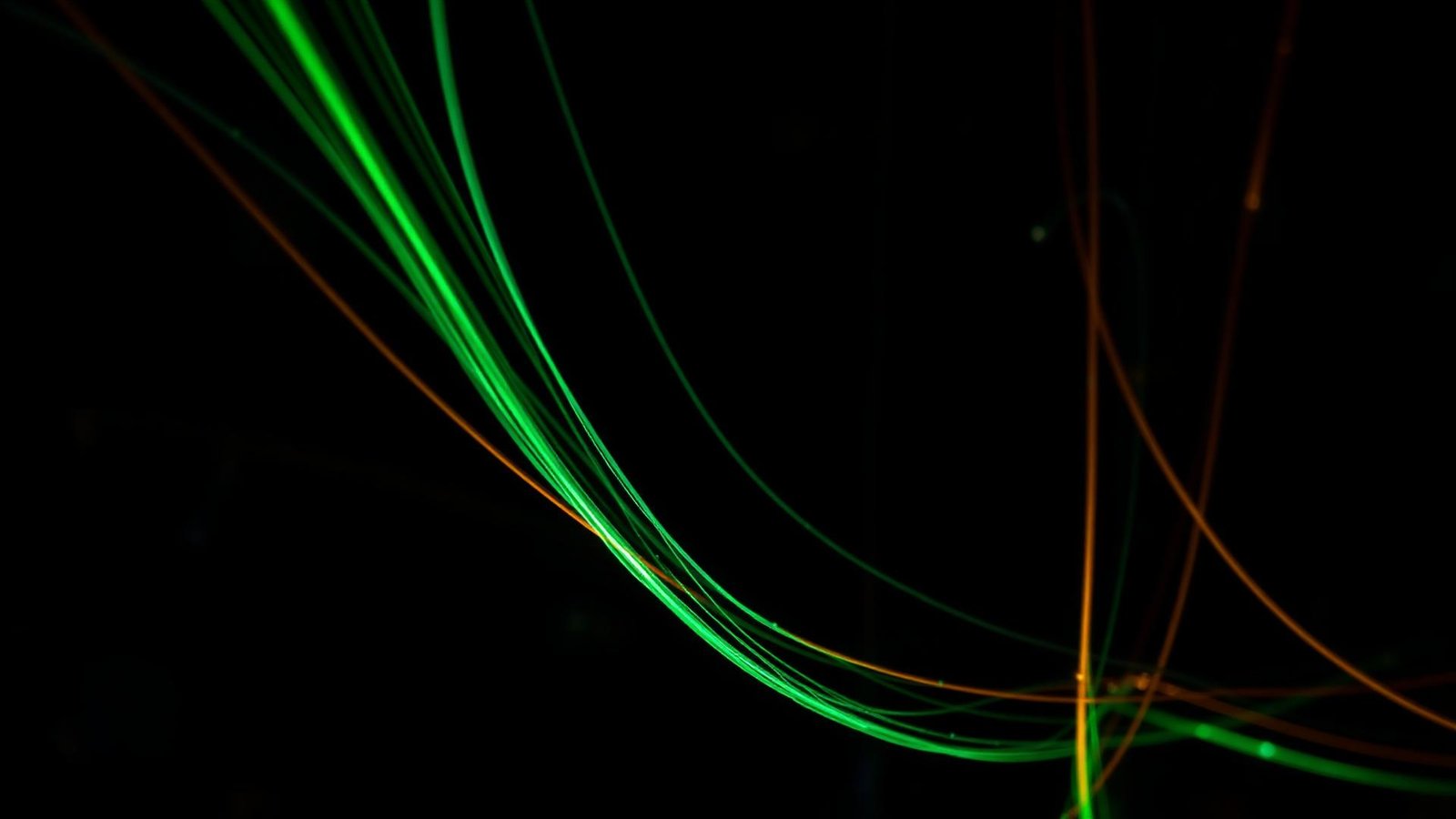 Fiber optic strands carrying high-speed internet